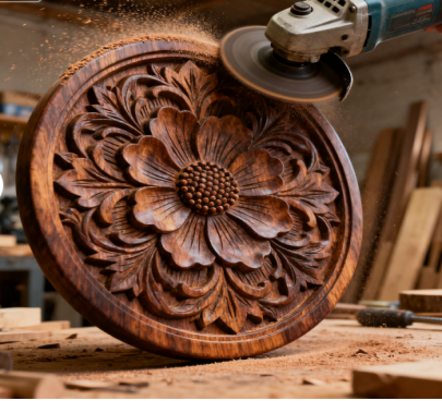Angle grinder woodcarving disc