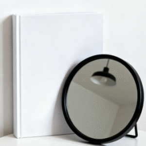 Storage books. convex mirrors